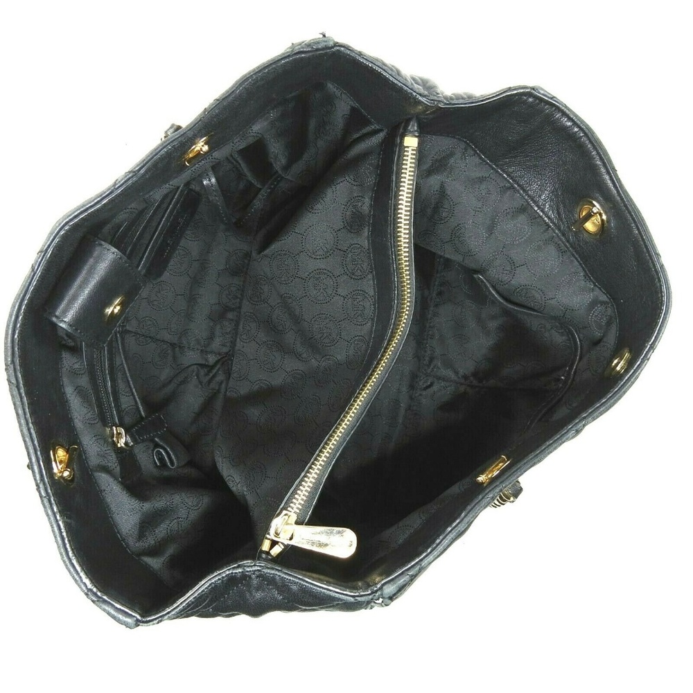 MICHAEL KORS Quilted Savannah Gold Chain Satchel - Picture 4 of 8